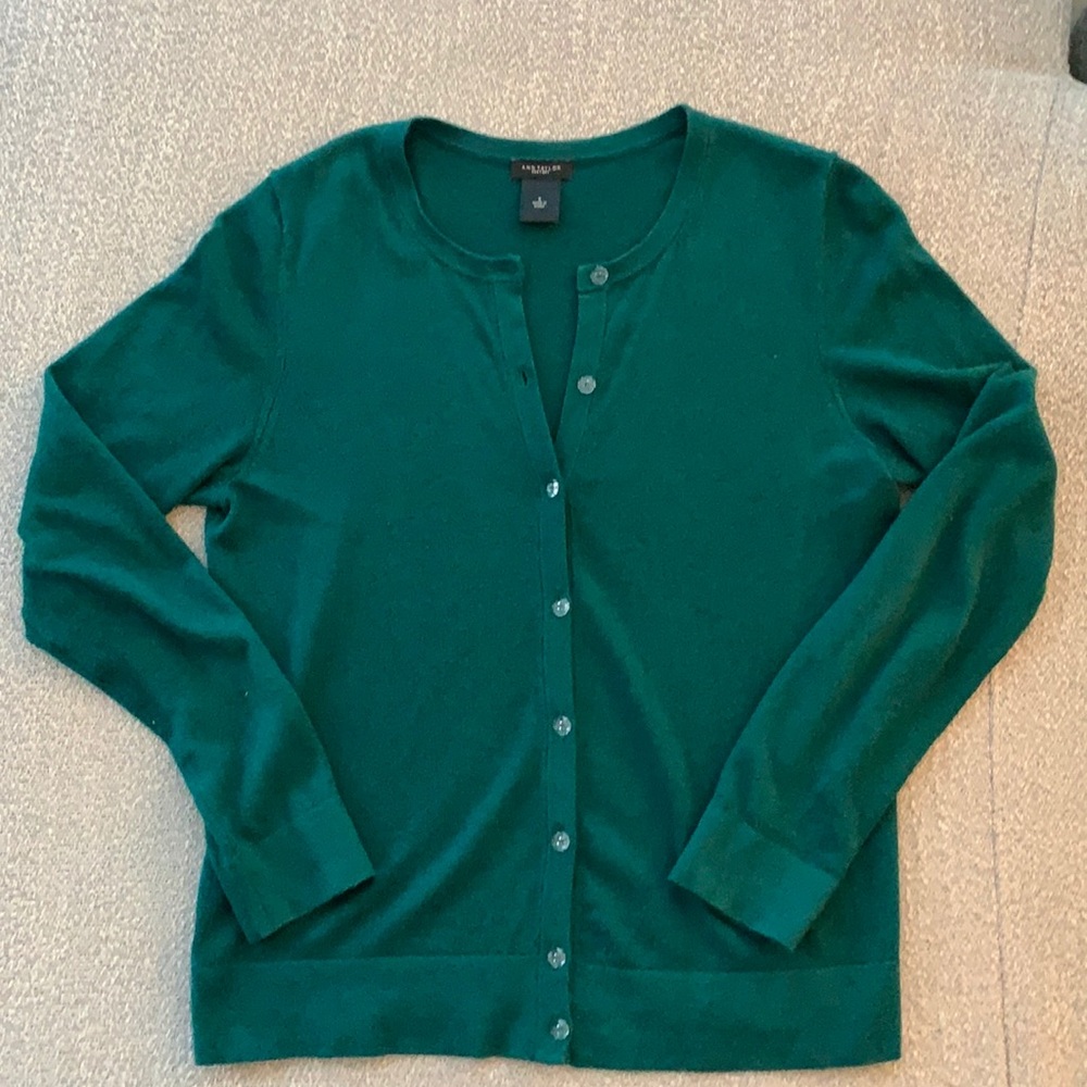 Ann Taylor Factory Green Cardigan
